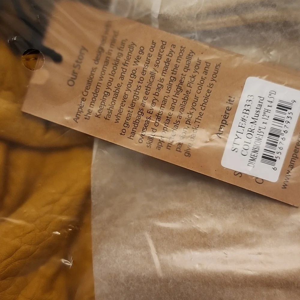 NWT AMPERE CREATIONS Janey Jane Convertible Backpack Mustard Yellow Gold
